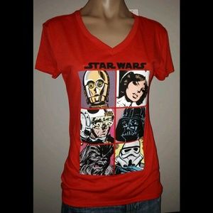 STAR WARS SQUARES FACES MOVIE GRAPHIC TEE SHIRT